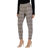 Tapered Plaid Ankle Trousers