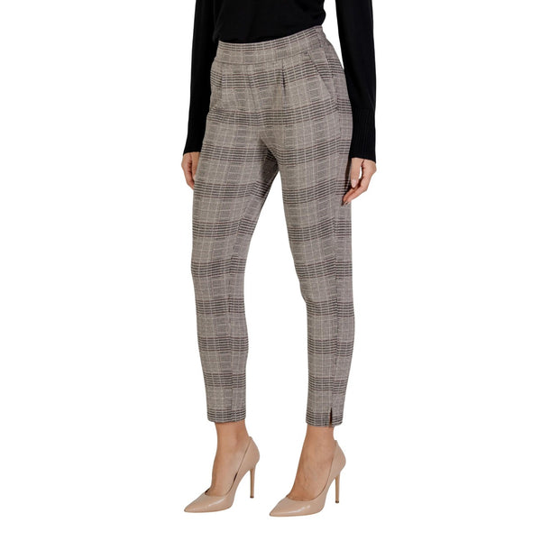 Tapered Plaid Ankle Trousers