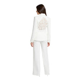 Phatbird white V-neck Women Blazer