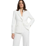 Phatbird white V-neck Women Blazer