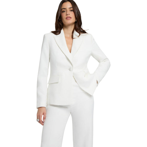 Phatbird white V-neck Women Blazer
