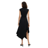 Phatbird Brown Sleeveless Smock Midi Dress