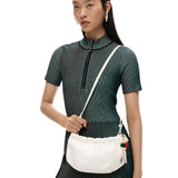 Phatbird Beige Zip-Top Compact Crossbody Bag