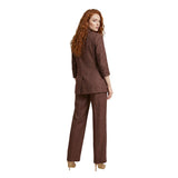 Phatbird Brown Lapel-Collar Tailored Blazer