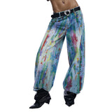 Phatbird Indigo Print Zip-Button Slim Jeans