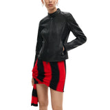 Phatbird Charcoal Zip-Front Stretch Blazer