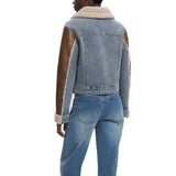 Desigual Faux Leather-Look Zip Blazer