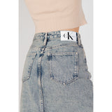 Phatbird Denim Button-Fly Straight Skirt