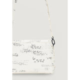 Phatbird Sand Canvas Printed Button Clutch