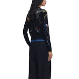 Desigual Cropped Artistic Doodle Knitwear