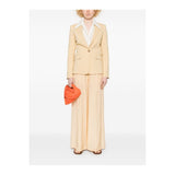 Phatbird Sunflower Yellow Linen-Blend V-Neck Blazer