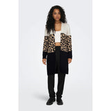 Only Color Block Leopard Print Cardigan