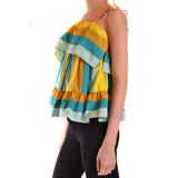 phatbird Multicolor Cotton Strappy Sleeveless Blouse