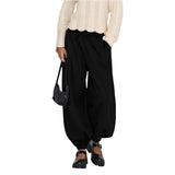 Noir Loose-Fit Poly-Viscose Wide Trousers