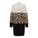 Only Color Block Leopard Print Cardigan