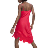 Phatbird Berry Viscose Sleeveless Fluid Dress