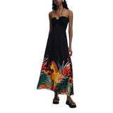 Desigual Black Halter Neck Maxi Dress