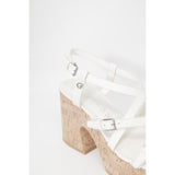 Phatbird Beige Block Heel Sandals