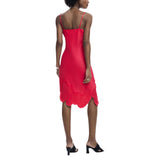 Phatbird Berry Viscose Sleeveless Fluid Dress