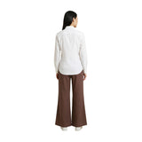 Phatbird Brown Wide-Leg Linen Trousers