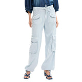 Phatbird Ice Blue Lace-Up Wide-Leg Trousers