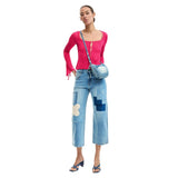 Phatbird Light Wash Zip-Button Cotton Straight Jeans