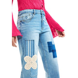 Phatbird Light Wash Zip-Button Cotton Straight Jeans