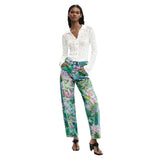 Floral-Embossed Light Wash Cotton Skinny Jeans