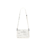 Phatbird Sand Canvas Printed Button Clutch