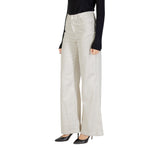 White High-Waist Palazzo Trousers