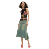 Phatbird Jet Floral Sleeveless Stretch Cami Top