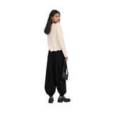Noir Loose-Fit Poly-Viscose Wide Trousers
