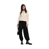Noir Loose-Fit Poly-Viscose Wide Trousers
