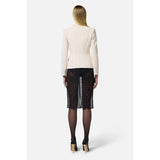 Phatbird Ivory White Low-Cut V-Neck Blazer