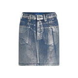 Phatbird Chambray Zip-Front Denim Mini Skirt