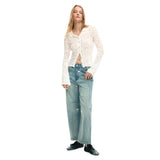 Phatbird Ivory White Viscose-Blend Classic Shirt