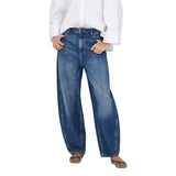 phatbird Classic Blue Organic Cotton Barrel Jeans