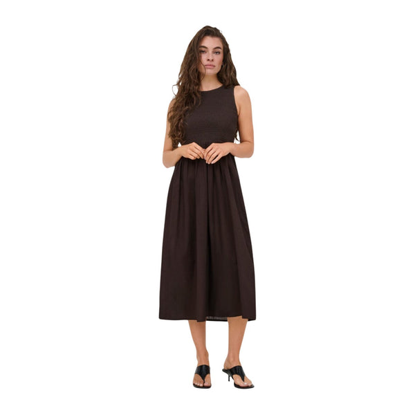Phatbird Brown Sleeveless Women Dress