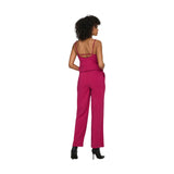 Phatbird Fuchsia Viscose Drawstring Wide-Leg Trousers