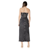 Phatbird Black Sleeveless Cotton Midi Dress
