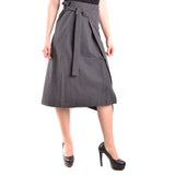 Phatbird Grey Belted Midi Skirt