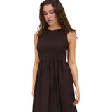 Phatbird Brown Sleeveless Women Dress