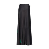 Phatbird Noir Floral Stretch Viscose Zip Skirt