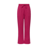 Phatbird Fuchsia Viscose Drawstring Wide-Leg Trousers