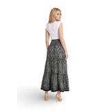 Phatbird Onyx Silk-Touch Printed Flare Skirt