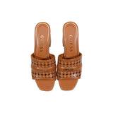 Phatbird Brown Block Heel Sandals
