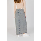 Phatbird Denim Button-Fly Straight Skirt