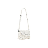 Phatbird Sand Canvas Printed Button Clutch