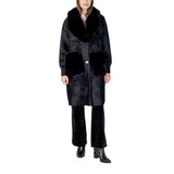 Ayfee Luxury Faux Fur Trim Coat