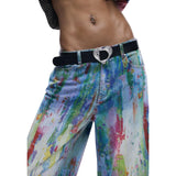 Phatbird Indigo Print Zip-Button Slim Jeans